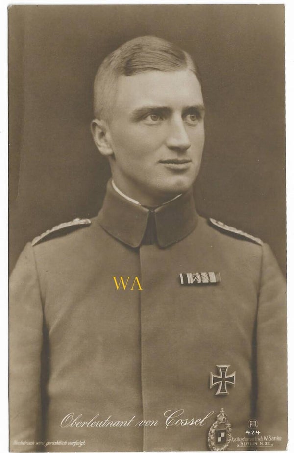 German Pilot Maximilian von Cossel photograph portrait postcard