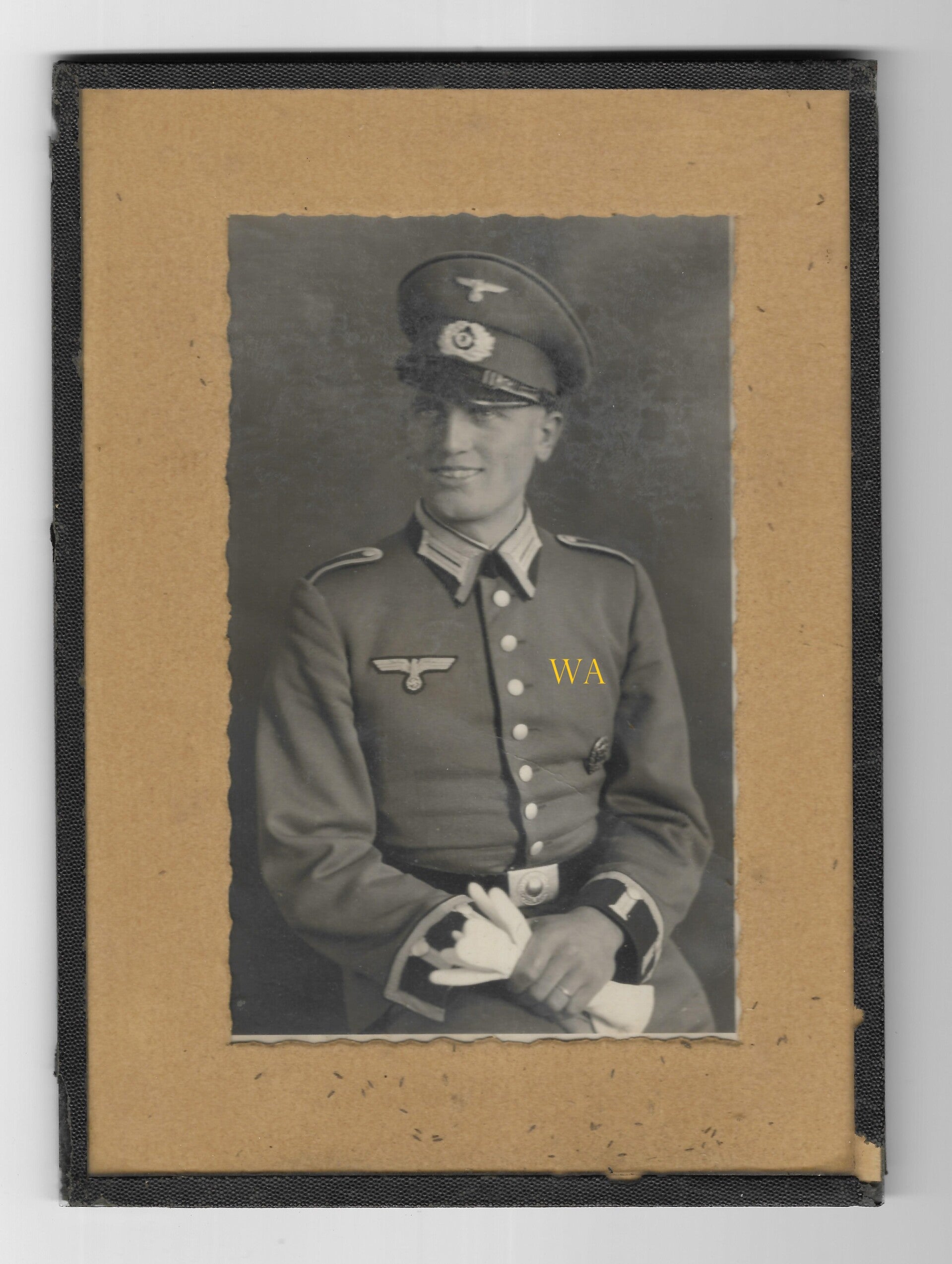 Framed portrait of a German officer in Waffenrock.