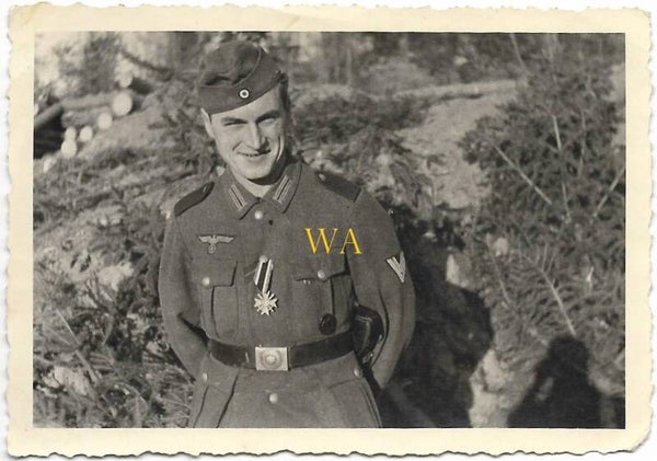 Shot of a soldier with just received 'Kriegsverdienstkreuz'