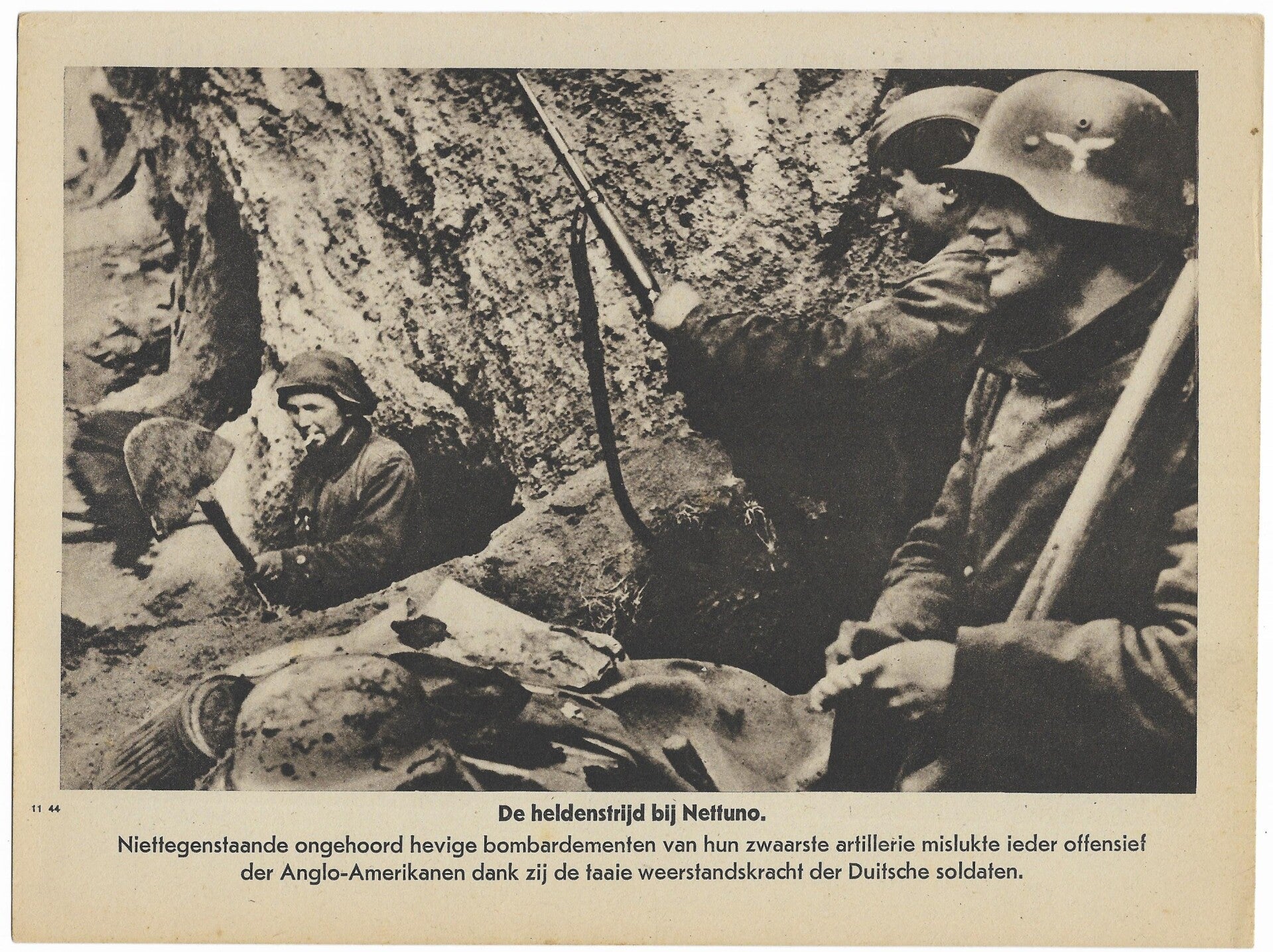 2 Copper prints of the battle of Nettuno near Rome in Italy. (1944)