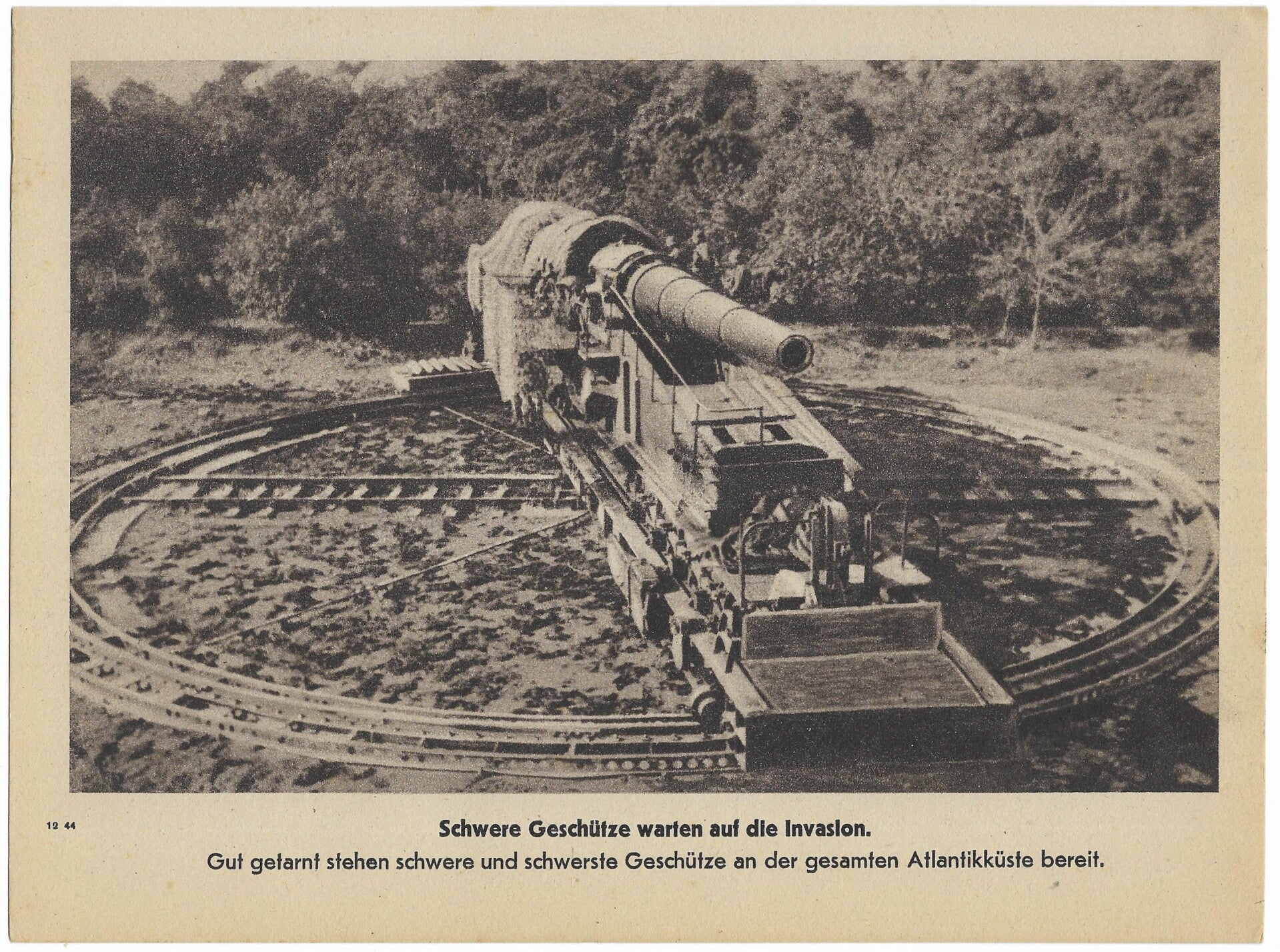 Copper print of the 28 cm 'Schnelladekanone L/40 Bruno'