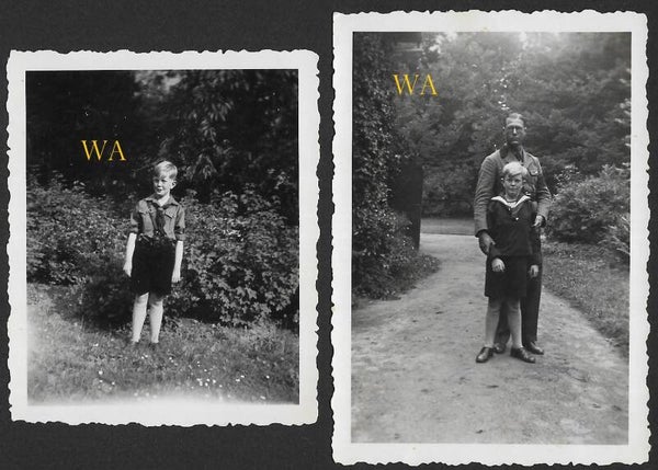 2 photos of a German soldier and his little brother? 1934