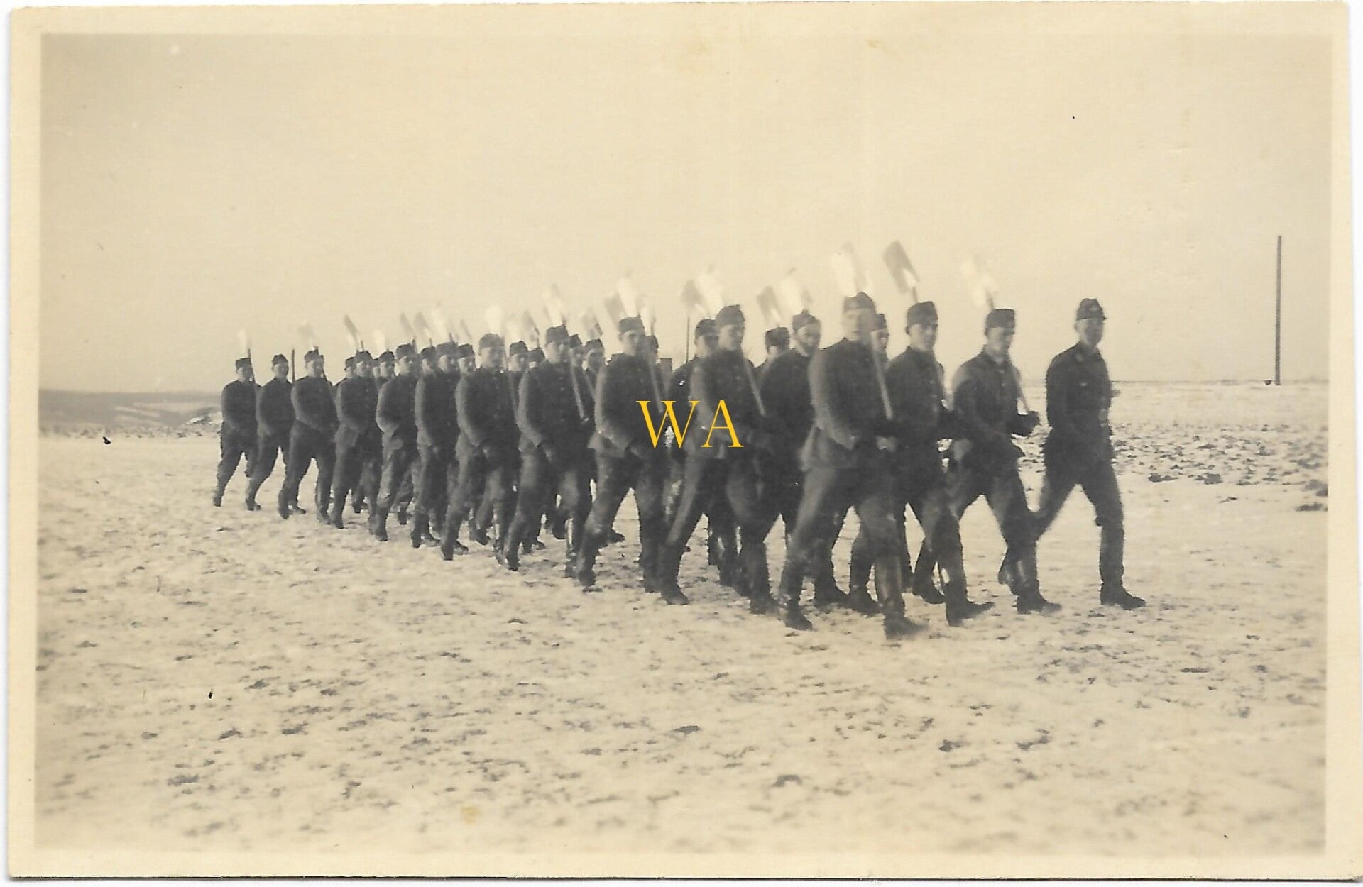 Typical RAD image : Marching RAD men with their shovels