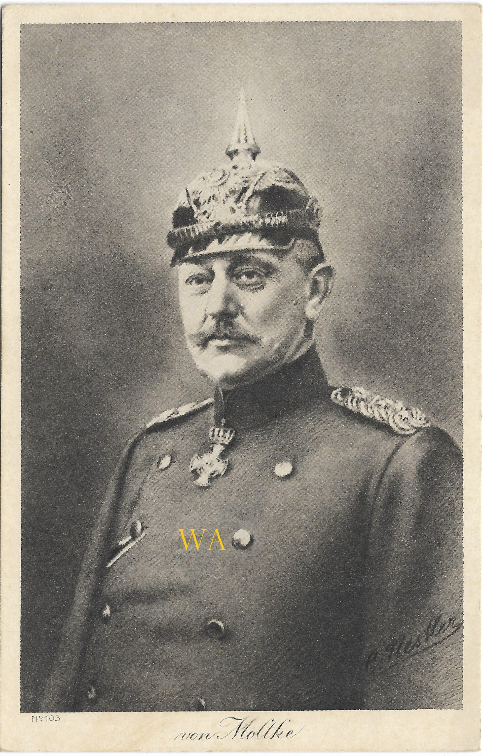 Postcard: Generaloberst Helmuth Johannes Ludwig von Moltke