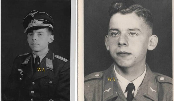 2 photos of a very young Luftwaffe ‘Leutnant’.