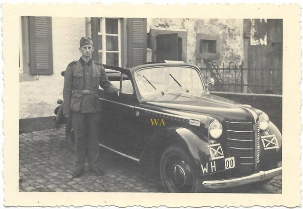 German Opel Olympia (OL 38) with registration number and markings (convertible version