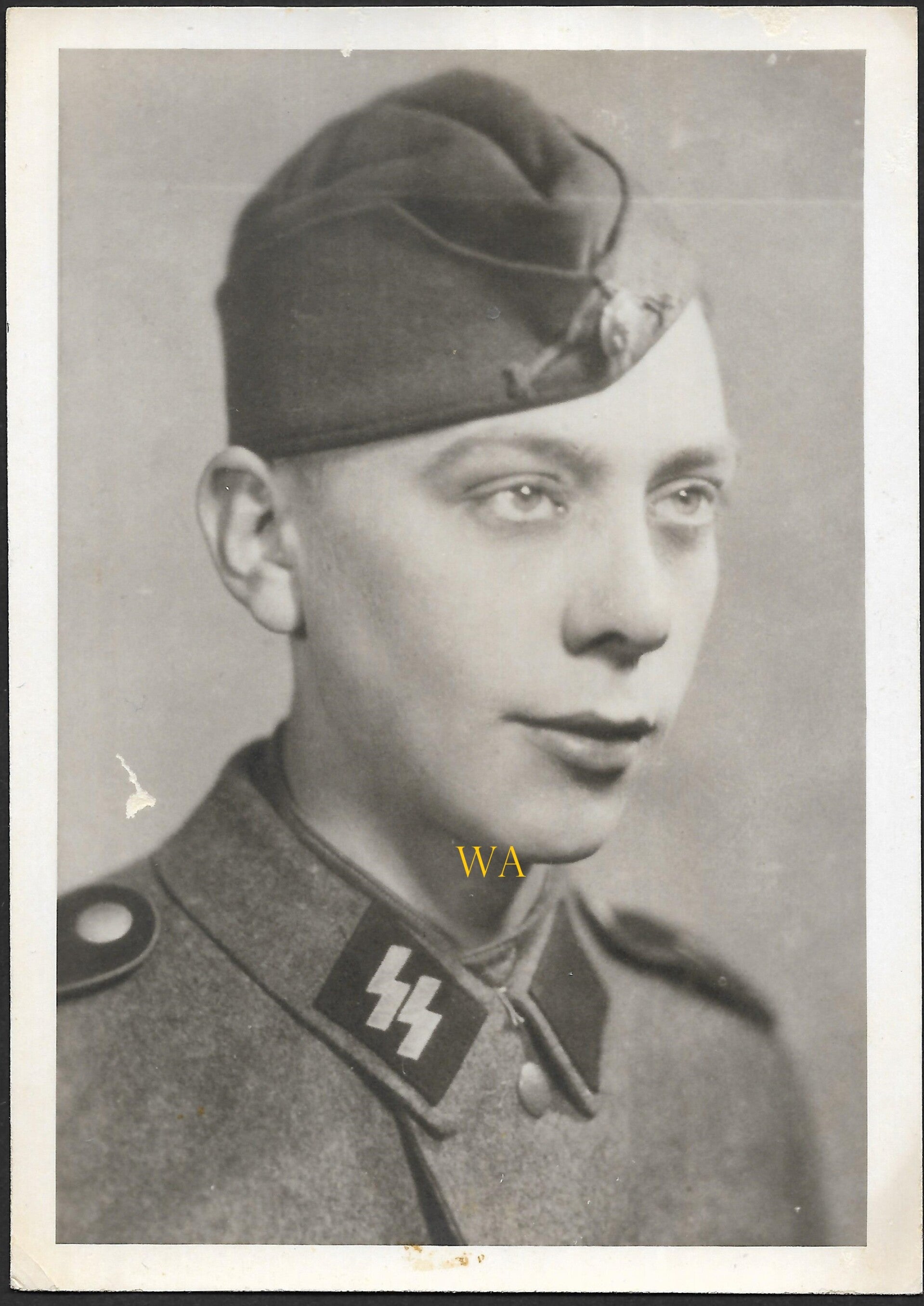Studio portrait of an SS-Schütze