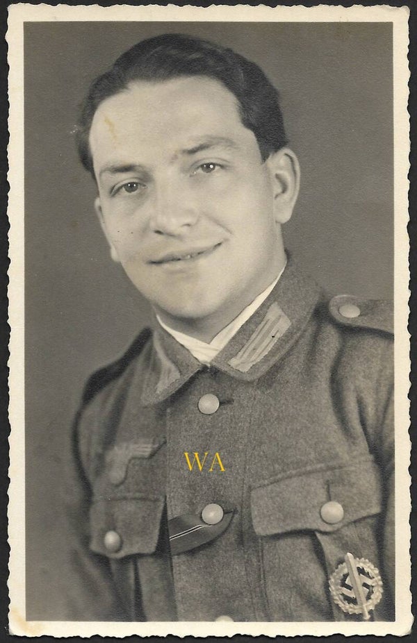 German private with the East Front Medal ribbon and SA sports badge.