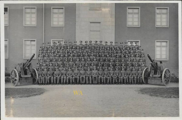 Large group photograph of a German artillery regiment