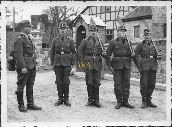 RAD members are lined up side by side at attention. A sharp photograph!