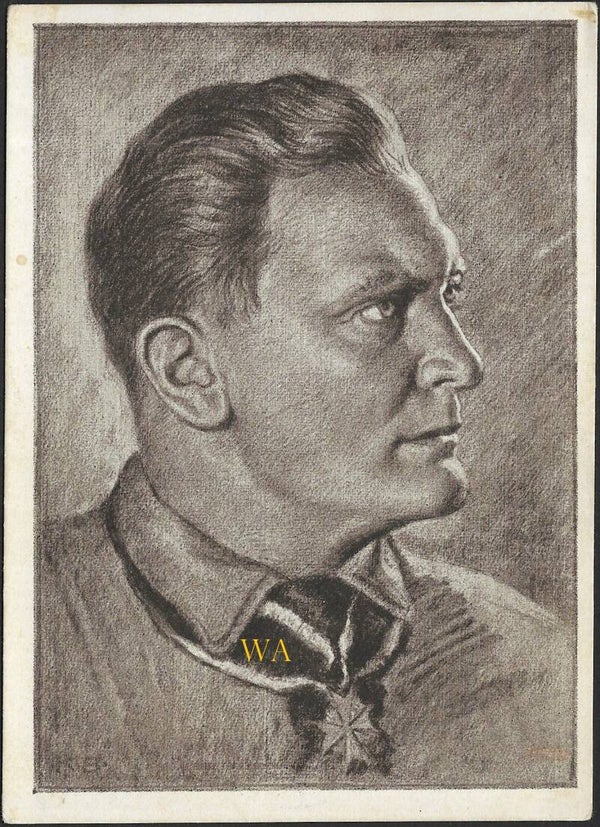 Propaganda card bearing the signature of an ''Ortsfrauenschaftsleiterin“.