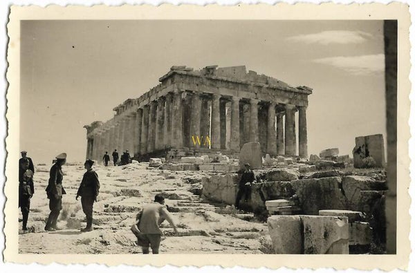 German soldiers at the Acropolis in Athens, Greece.
