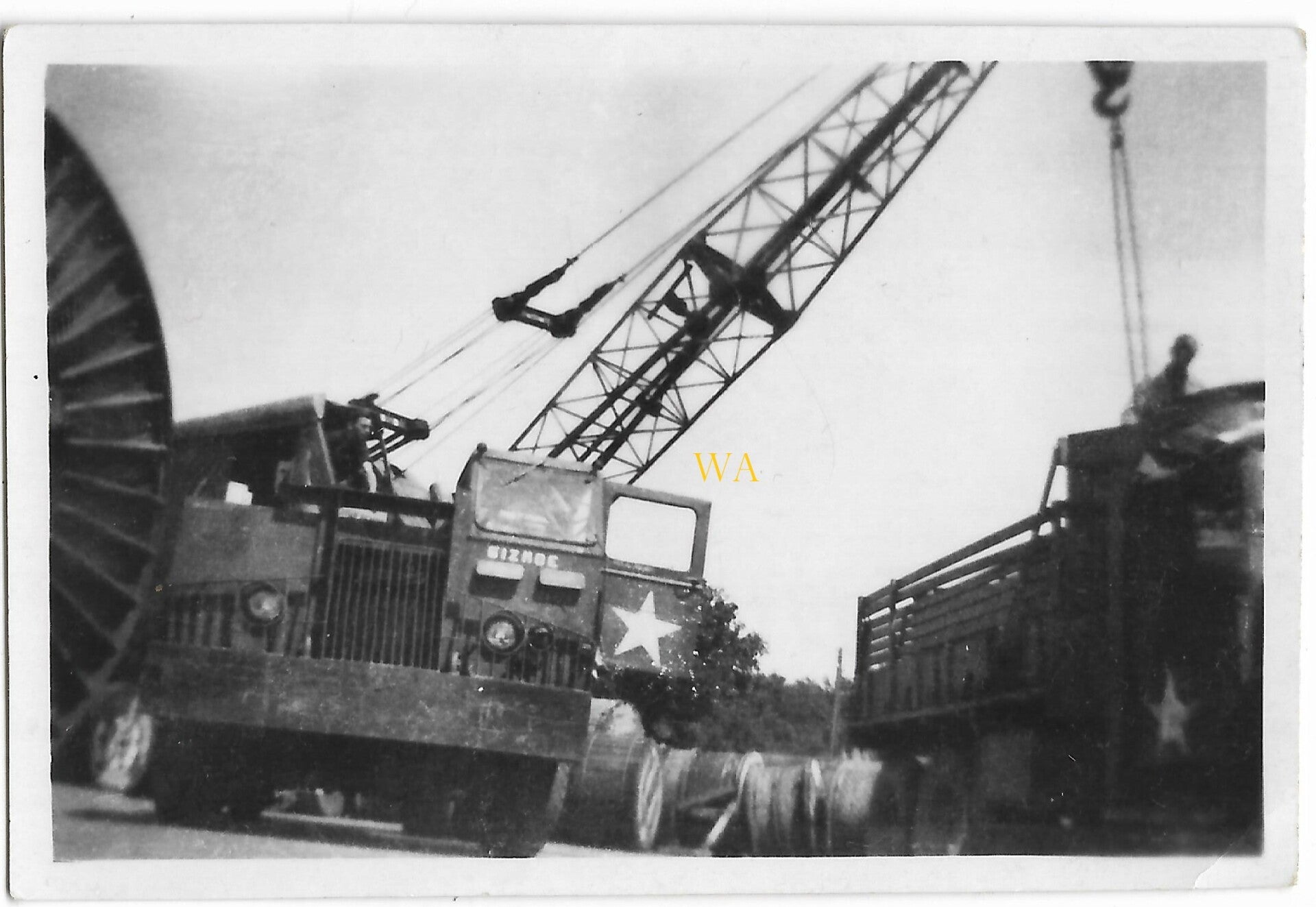 US army crane loading a truck (1946)