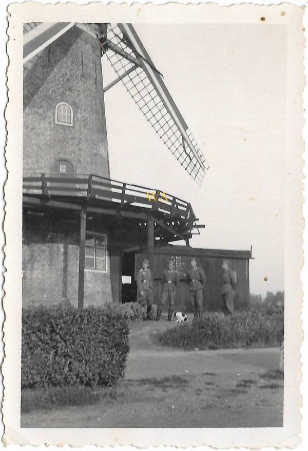 German soldiers at a windmill.