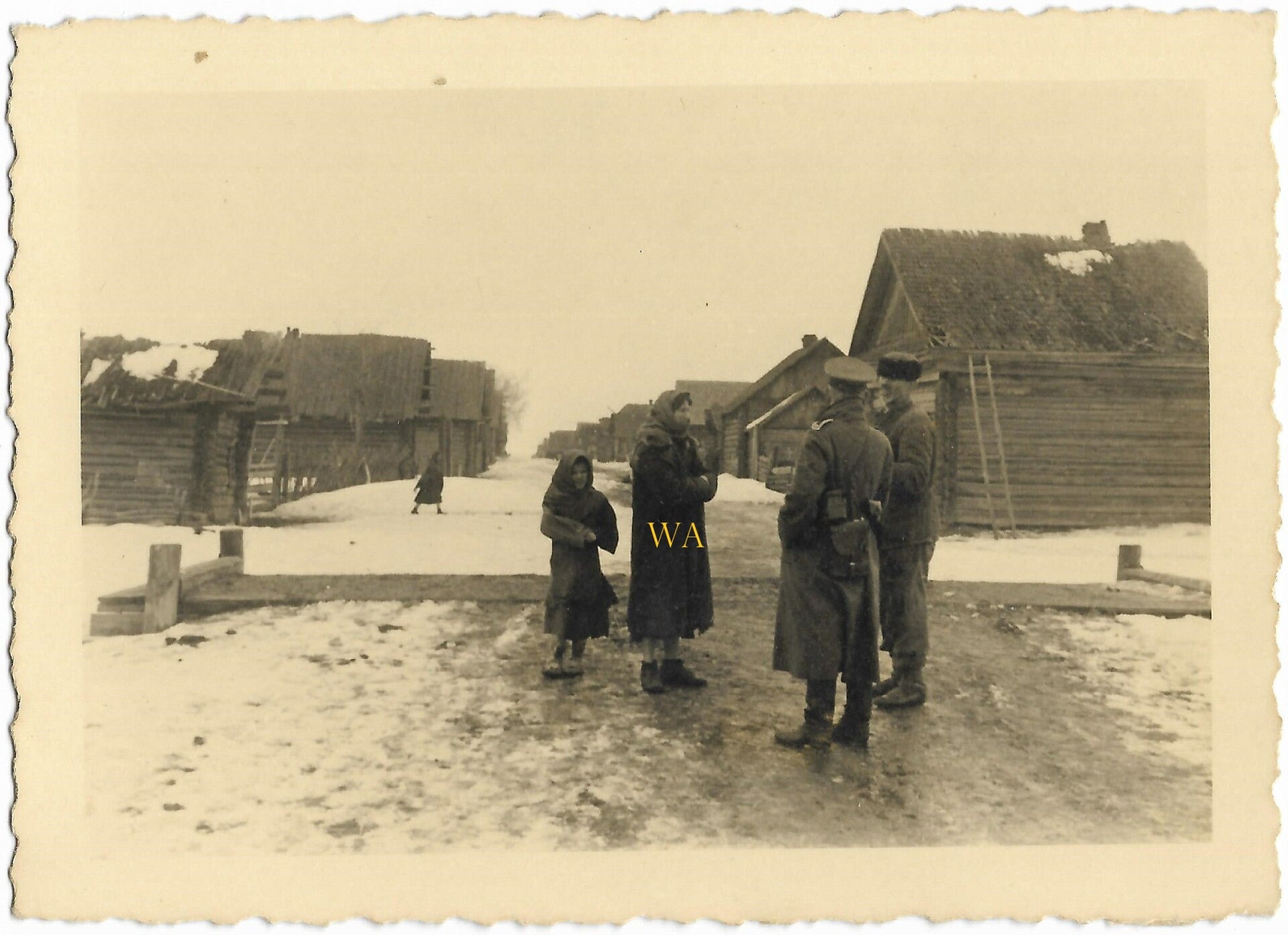 Suffering Russian people shrouded in rags