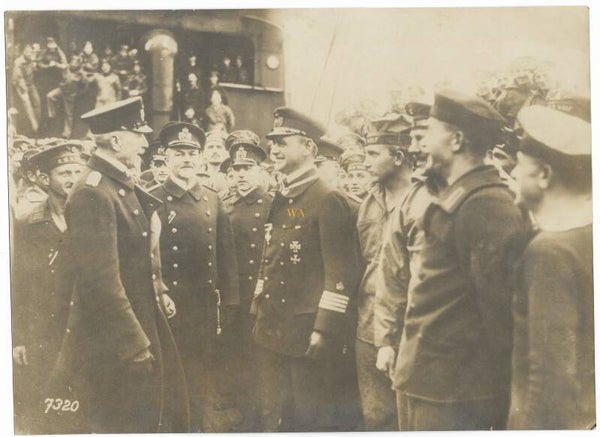 H.M. Auxiliary Cruiser 'Wolf' with Admiral Bachmann and Captain Nerger.