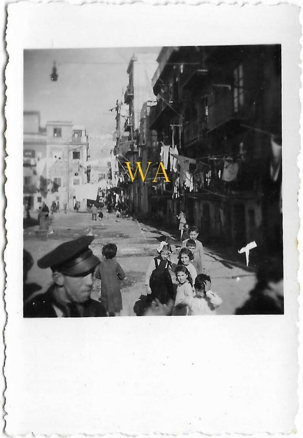 Palermo, Sicily, Italy. Photo of the street scene in 1941
