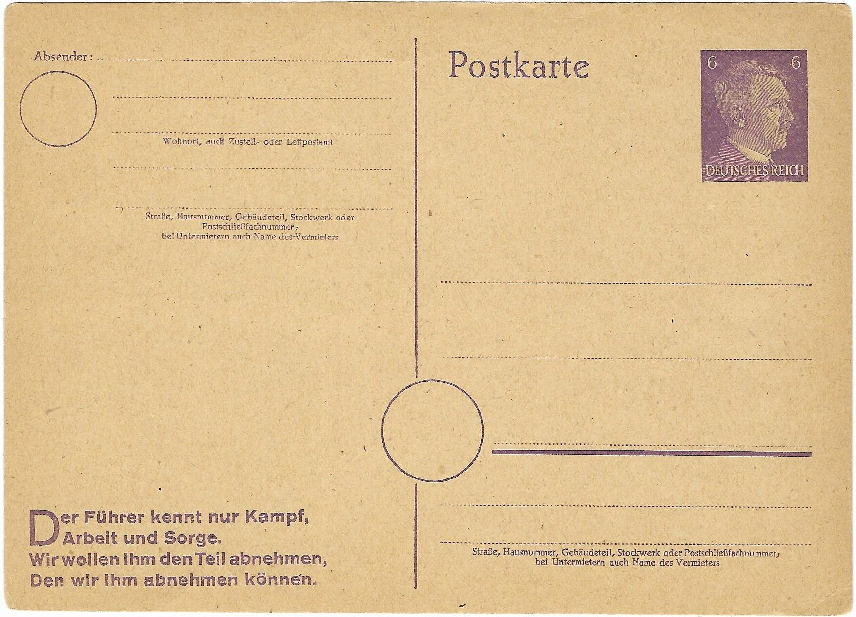 Postcard Third Reich in MINT-Condition