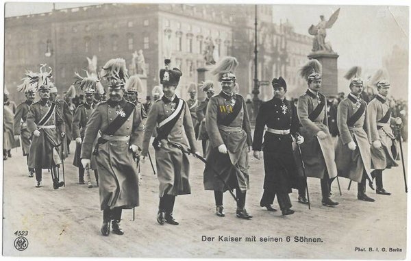 Kaiser Wilhelm II with his 6 sons