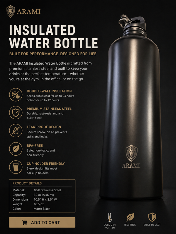 Insulated water bottle