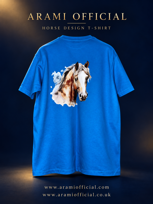 unisex Horse Portrait Back Print T-Shirt - Unisex