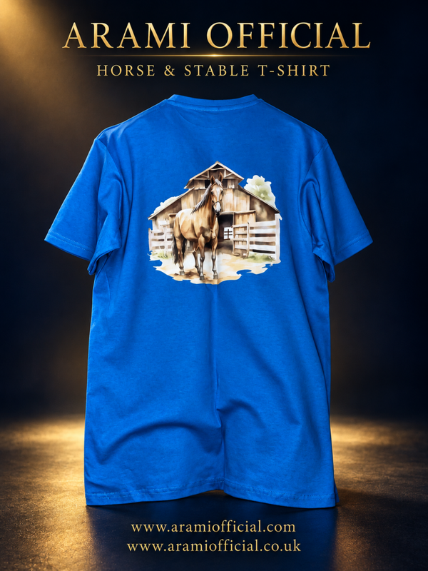 unisex Horse & Stable Back Print T-Shirt - Unisex