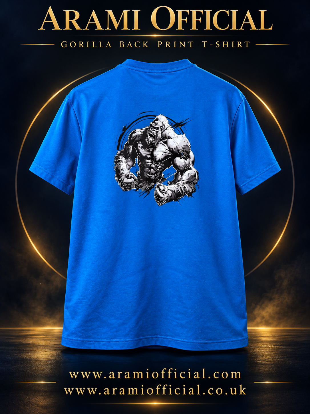 unisex Gorilla Back Print T-Shirt - Unisex