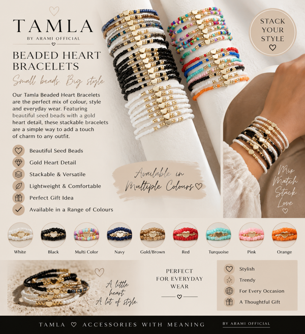 Tamla Beaded Heart Bracelet