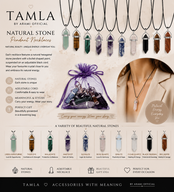 Tamla Natural Stone Pendant Necklace