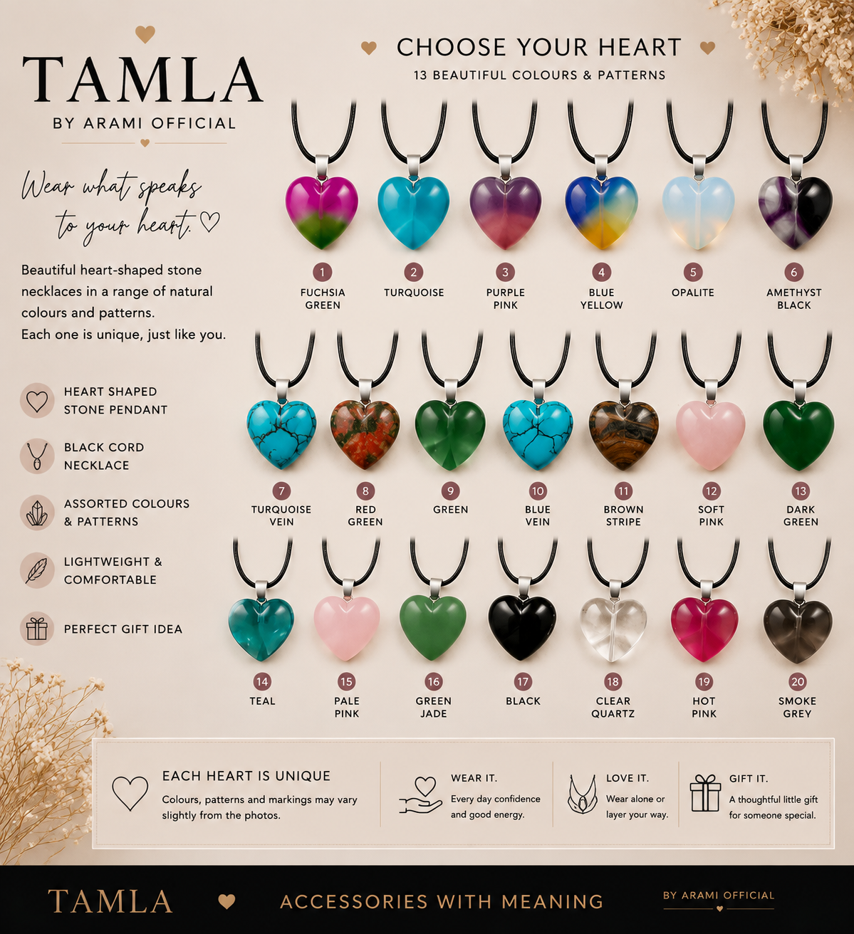 Tamla Heart Pendant Necklace
