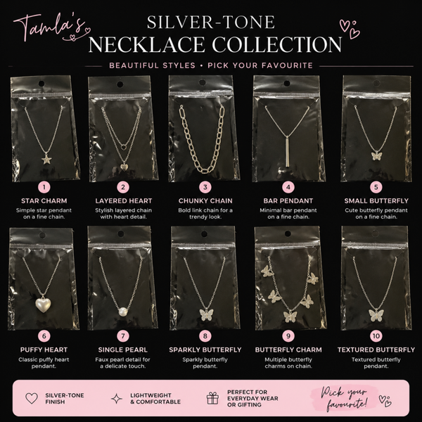 Tamla’s Silver-Tone Necklace Collection