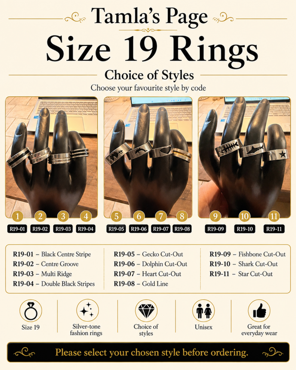 Tamla Size 19 Silver-Tone Fashion Rings