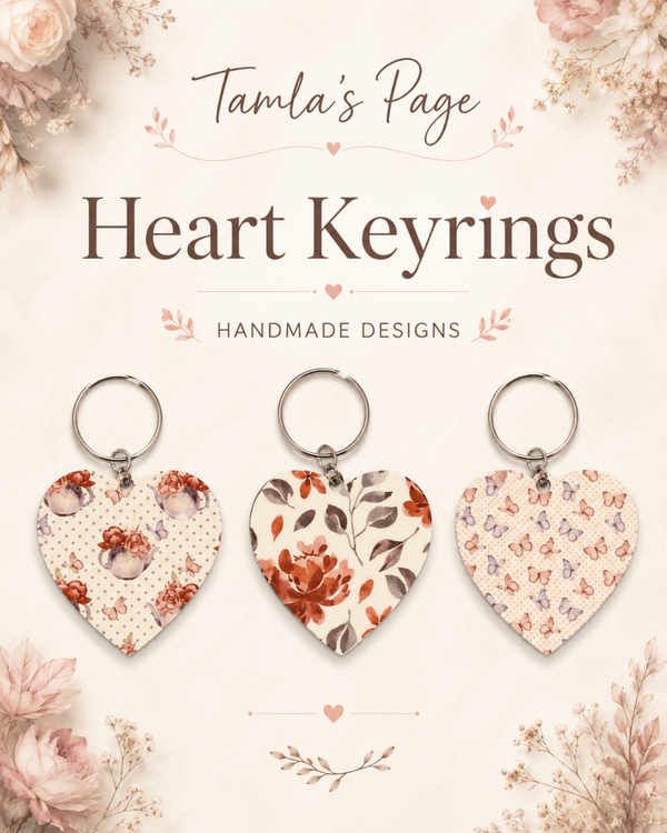 Tamla Handmade Heart Keyrings