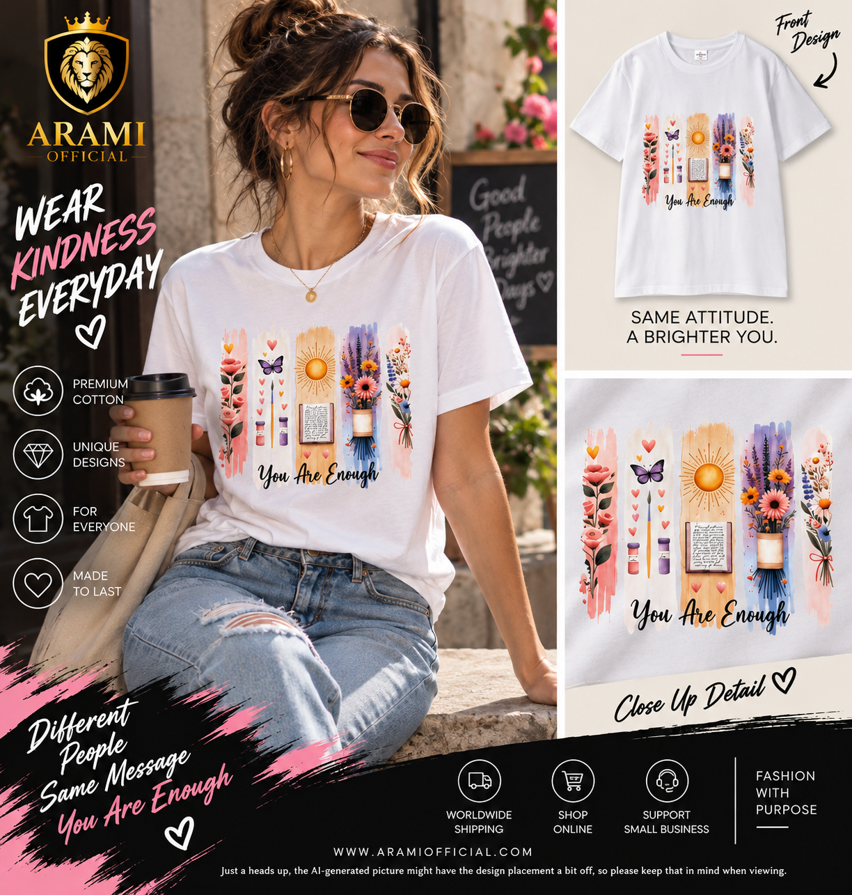 womens You Are Enough Women’s T-Shirt