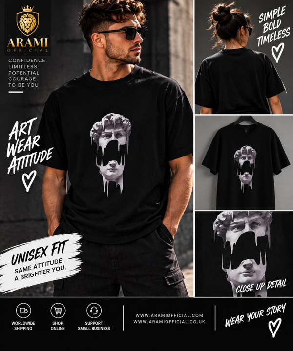 unisex Dripping Statue Unisex T-Shirt – Black - Unisex