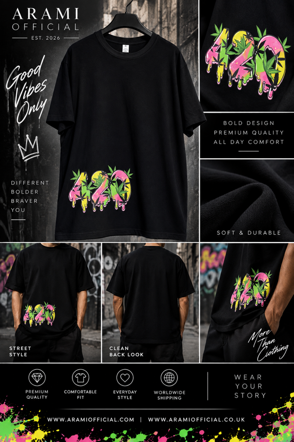 unisex 420 Graphic T-Shirt – Black - Unisex