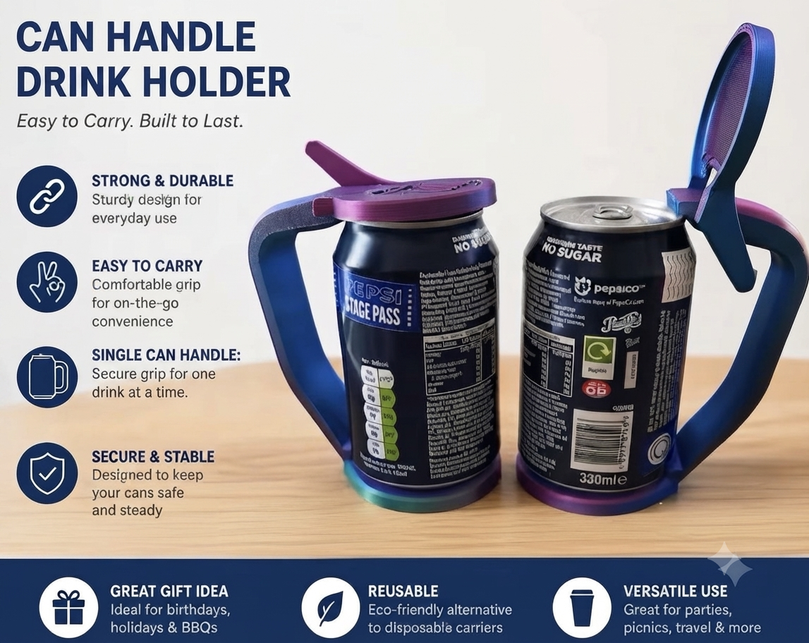 “My Beer” Can Handle Drink Holder