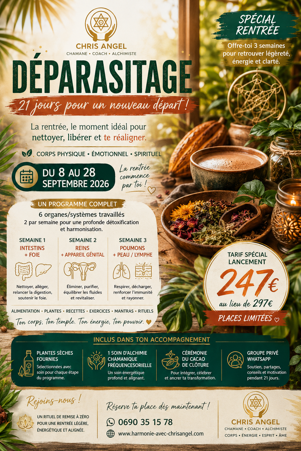 DEPARASITE TON CORPS PHYSIQUE -ÉMOTIONNEL ET SPIRITUEL