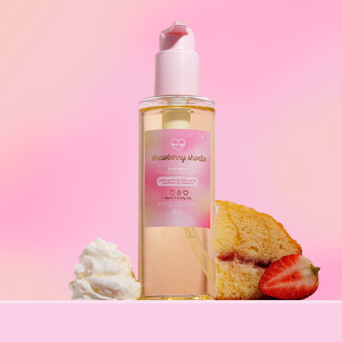 Prty grl beauty body nectar - strawberry shortie 5ml