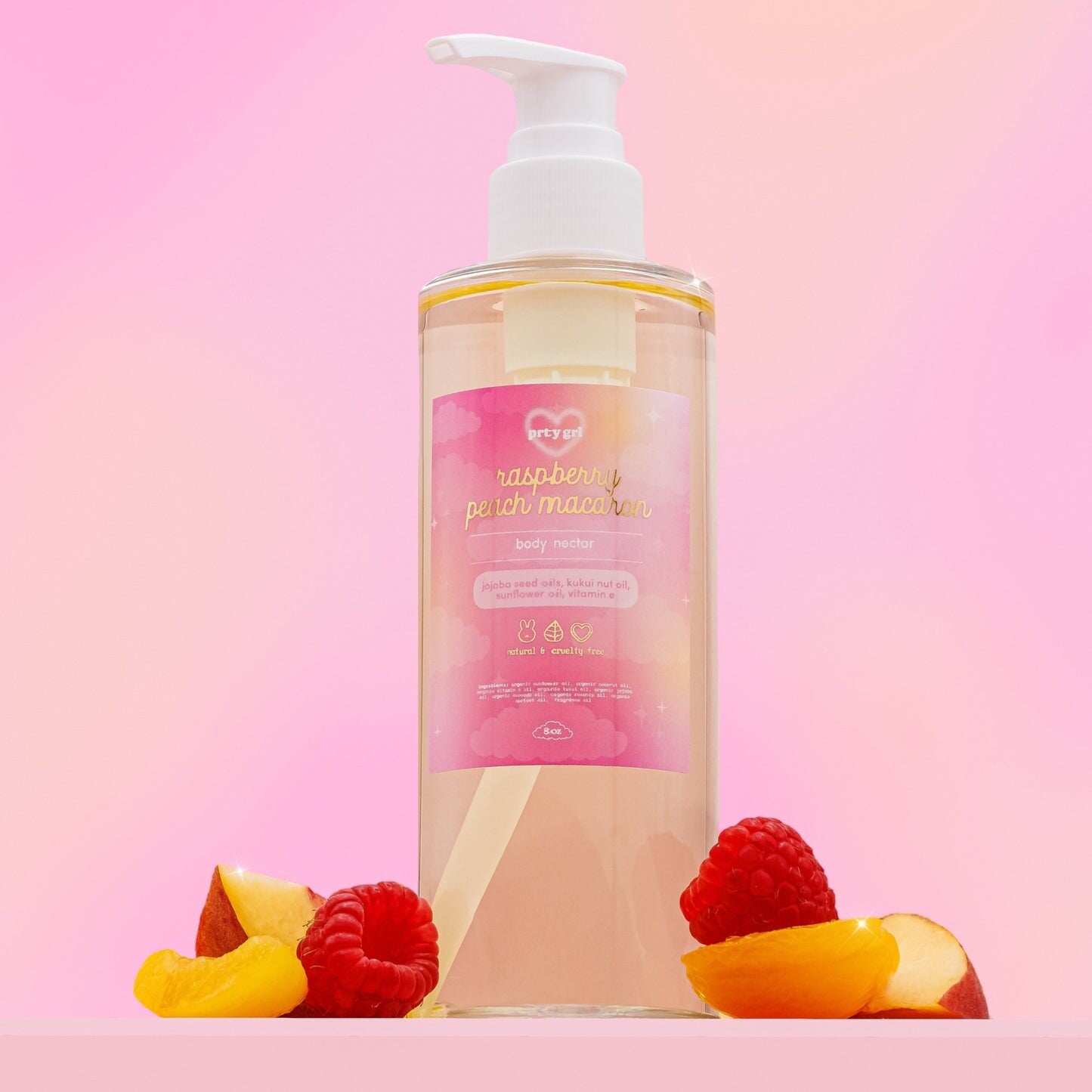 Prty grl beauty body nectar - Raspberry peach macaron 5ml