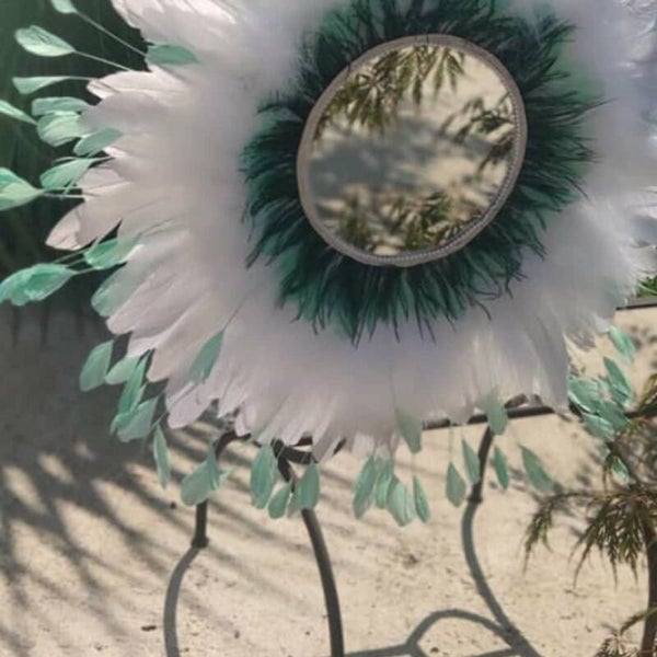 JUJU HAT MIROIR VERT ET BLANC