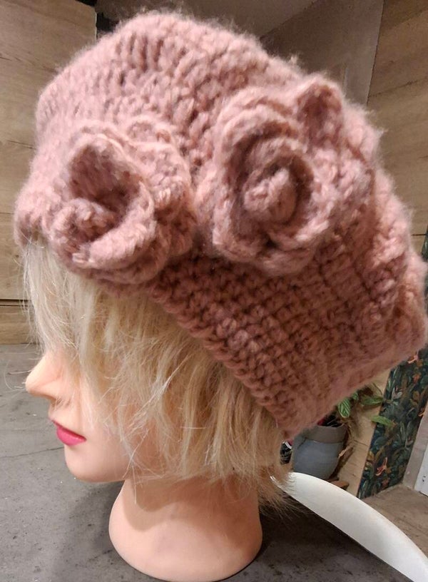 Béret vieux rose