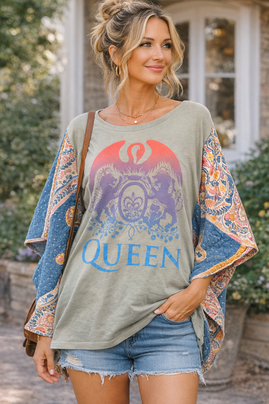 Queen - Up Cycle Kantha Tee - K142