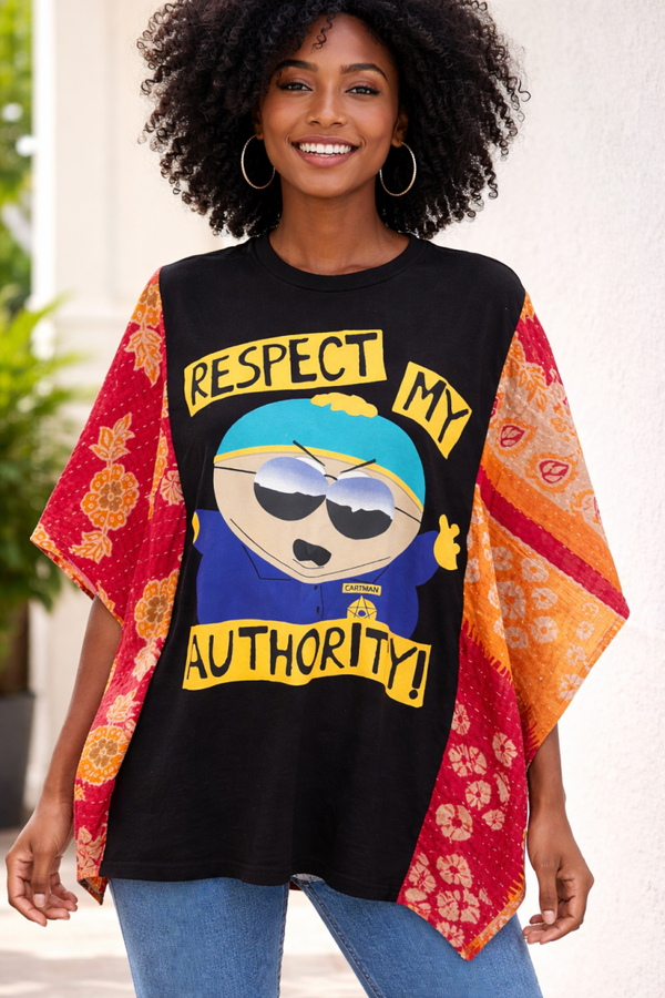 South Park up cycle Kantha tee - K132