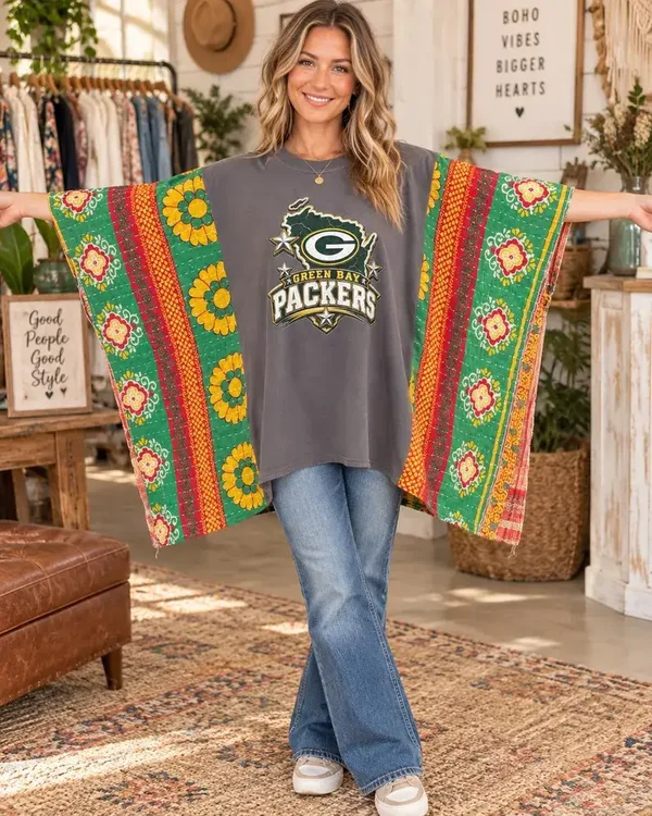 Green Bay Packers Upcycled Tee #k303