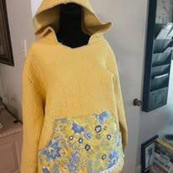 Quilt up cycled into hoodie