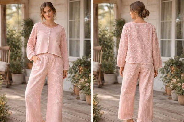 Up-cycle Chenille Pink Set - S105