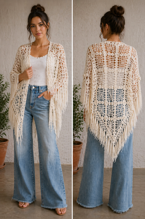Crochet vintage Poncho 101
