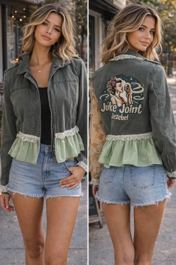 Juke Joint Jezebel Upcycled Statement Jacket