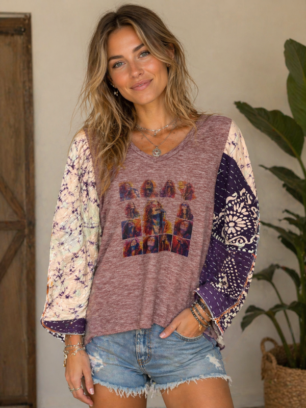 Rocker - Up Cycle Kantha Tee - K186